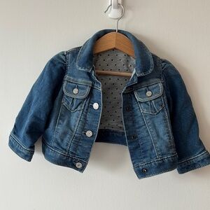 GAP Blue Jean Jacket Cropped Denim Classic